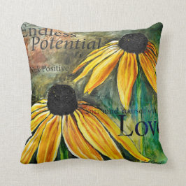 Almohada cuadrada inspiradora potencial sin fin