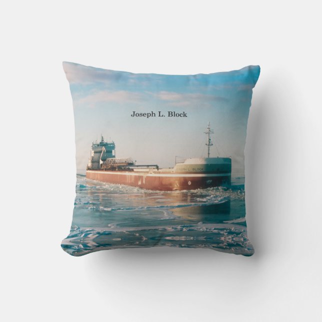 almohada cuadrada Joseph L. Block (Anverso)