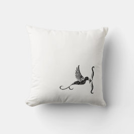 Almohada cuadrada monocromática de colibrí | Elega