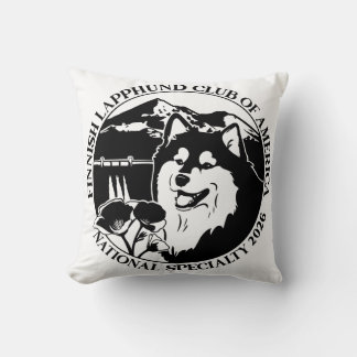Almohada cuadrada negra y blanca