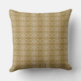 Almohada cuadrada ornamental de oro clásico