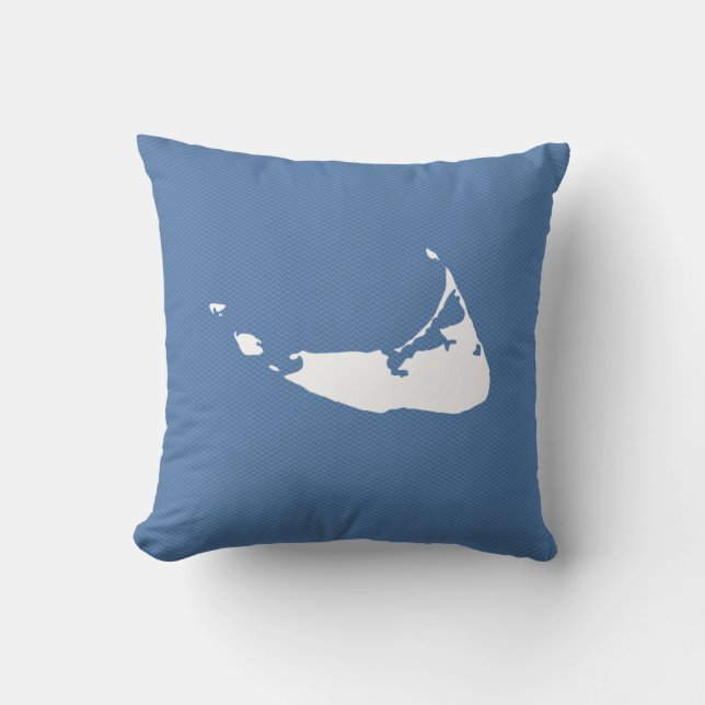 Almohada cuadrada reversible del mapa de la isla (Anverso)
