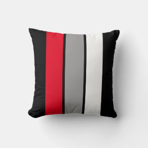 Almohada cuadrada Simply Red 3 Stripe de 16"
