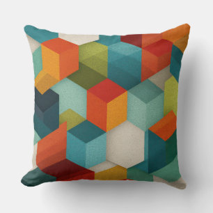 Almohada cúbica geométrica de mediados de siglo