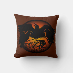 Almohada Cuervo Arte Nativo Almohada Animal Espíri