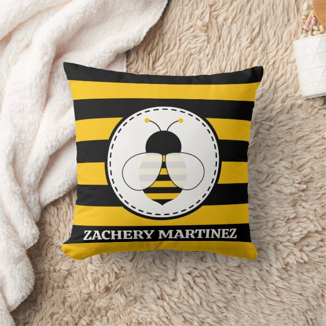 Almohada Cushion Bebé Abeja Estadísticas de Nacimi (Manta)