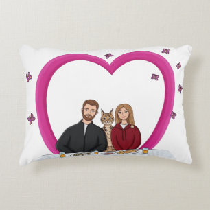Almohada Cushion Corazón Romántico de Pareja Adora