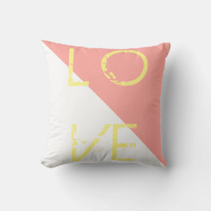 Almohada Cushion de Amor de Coral Blanco Melocotón