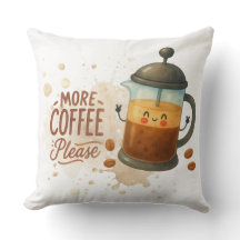 Almohada Cushion de Café de Prensa Francesa Adorab