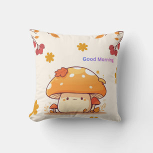 Almohada Cushion de Estampado de Hongo Adorable y