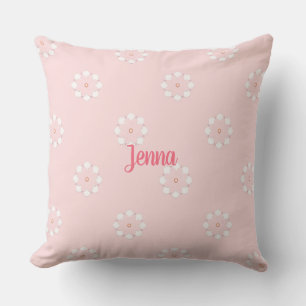 Almohada Cushion de Flores Rosadas Doble Cara
