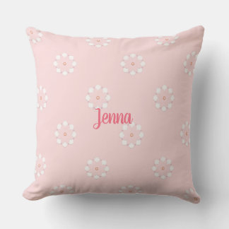 Almohada Cushion de Flores Rosadas Doble Cara