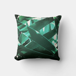 Almohada Cushion de Hojas de Planta Verde Pálido