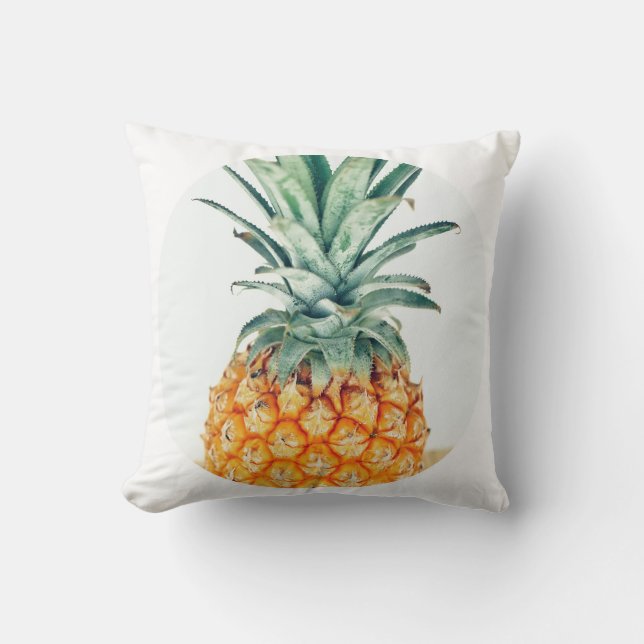 Almohada Cushion De Tirar Piña Funky En Un Círculo (Anverso)