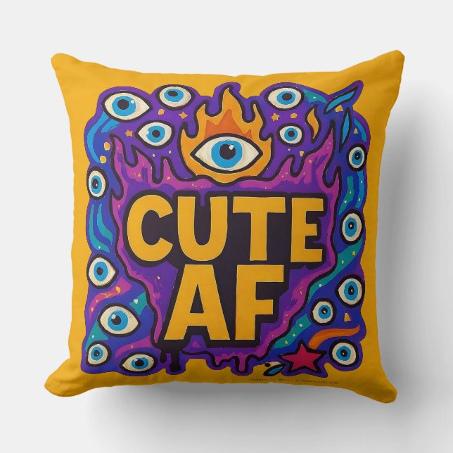 Almohada Cute AF (Anverso)