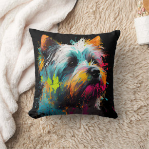 Almohada Cute Colorida de Yorkie