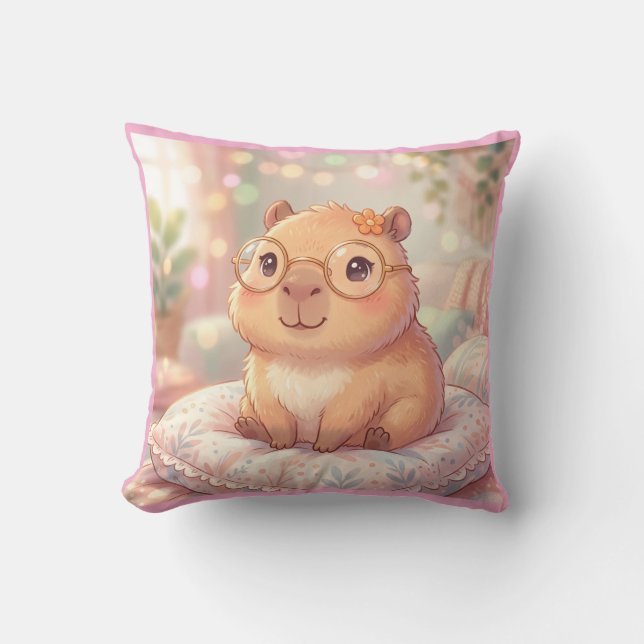 almohada cute de Capybara (Anverso)