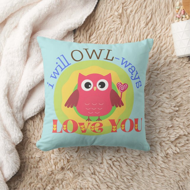 Almohada Cute I Will Owl-ways Love You (Manta)