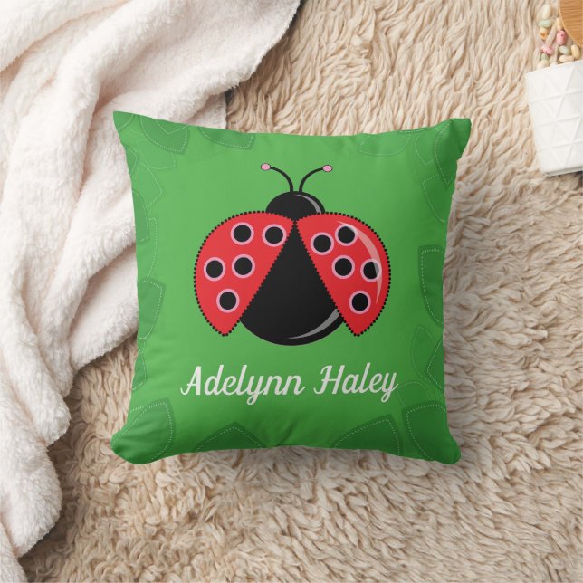 Almohada Cute Lady Bug Baby Estadísticas de Nacimi (Manta)