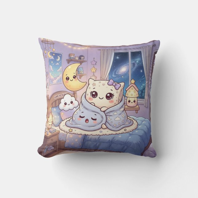 Almohada Cute Moon Bedtime (Anverso)