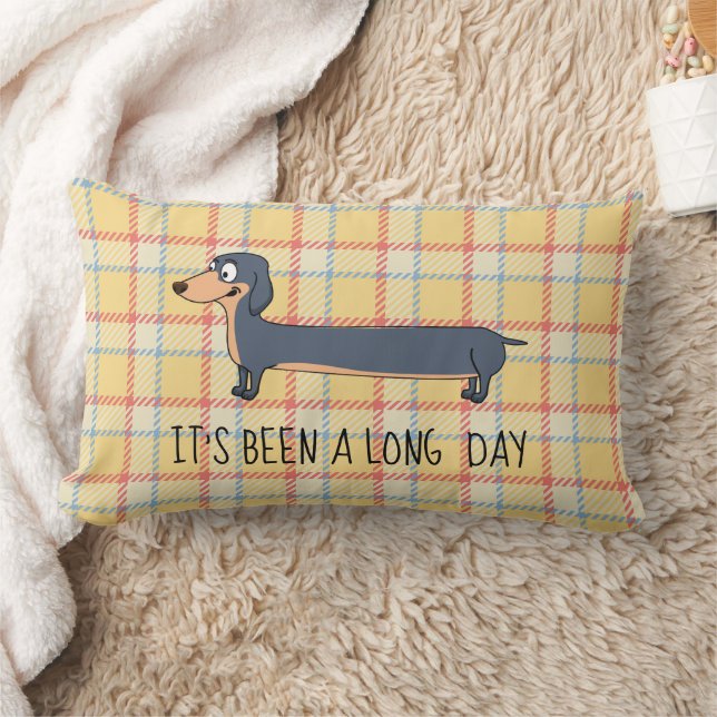Almohada Dachshund de Día Largo, Almohada Lumbar (Manta)