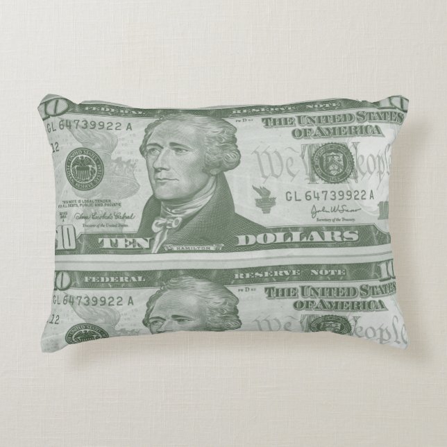 Almohada de 10 billetes de dólar (Anverso)