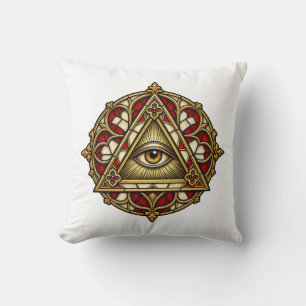 Almohada de 16 pulgadas con Ojo de Ventana de Rosa