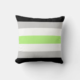 Almohada de 16 x 16 con bandera Agender
