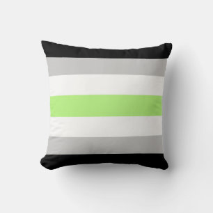 Almohada de 16 x 16 con bandera Agender