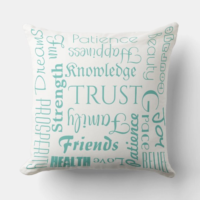 Almohada de 18 Deseos de Vida Extraordinarios (Anverso)