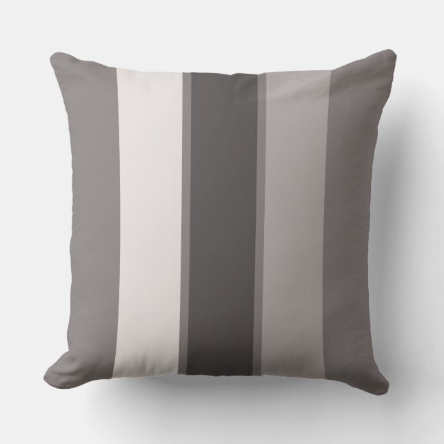Almohada de 20" Warm Grey 3 Stripe (2 de 3) (Anverso)