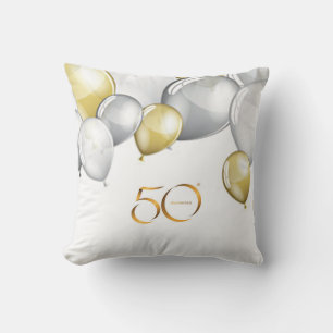 almohada de 50 años de plata/oro.