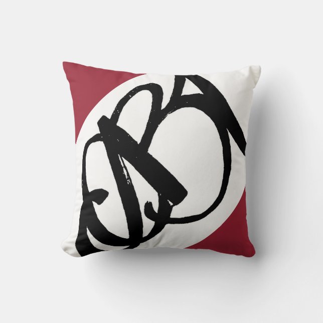 Almohada de ABA® (negro en w/red blanco) (Anverso)