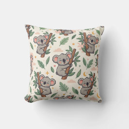 Almohada de abrazo de koala - Patrón de bosque pas