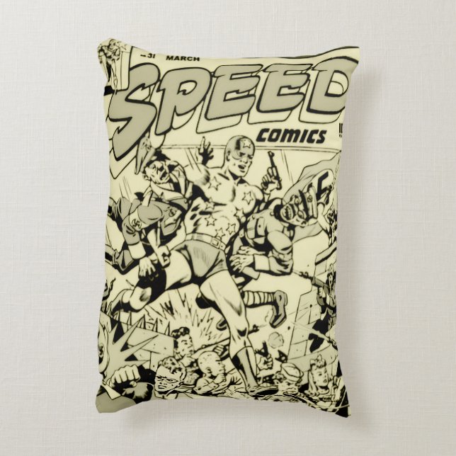 Almohada de acción de cómics SPEED de la década de (Atrás (Vertical))