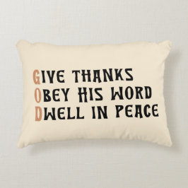 Almohada de Acción de Gracias – cita de fe de DIOS