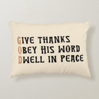 Almohada de Acción de Gracias – cita de fe de DIOS
