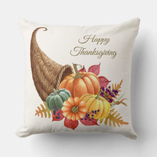 Almohada de Acción de Gracias Cuerno de la Abundan