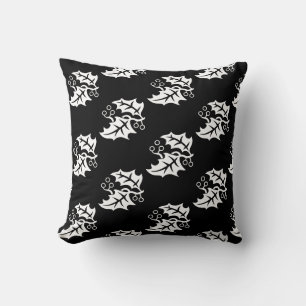 Almohada de acebo festivo