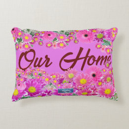 Almohada de acento 3 (Mezcla de flores rosadas)RFP