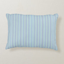 Almohada de acento a rayas azules modernas