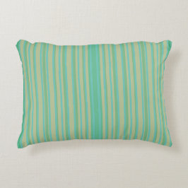 Almohada de acento a rayas verde jade moderna