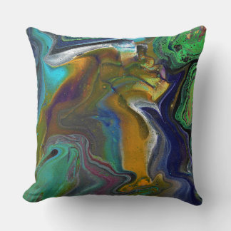 Almohada de acento abstracto de 3 colores indeciso