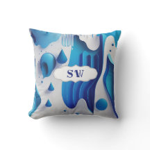 Almohada de acento abstracto de fluidez dimensiona