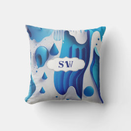 Almohada de acento abstracto de fluidez dimensiona