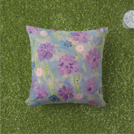 Almohada de acento al aire libre con un Bouquet de