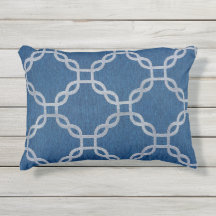 Almohada de acento al aire libre de ligamento azul