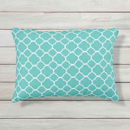 Almohada de acento al aire libre Turquoise Whitequ