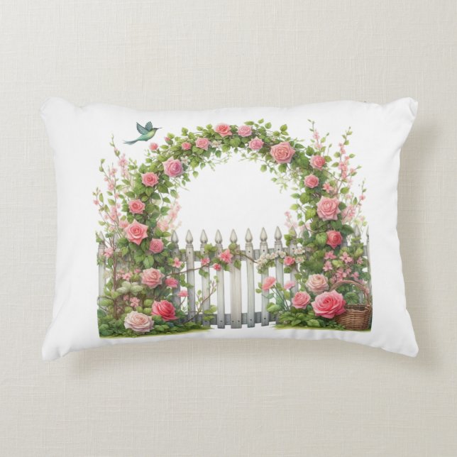 Almohada de acento - Almohada de acento floral de  (Anverso)
