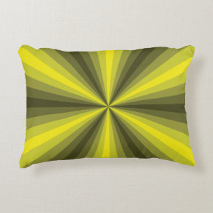 Almohada de acento amarillo de ilusión óptica
